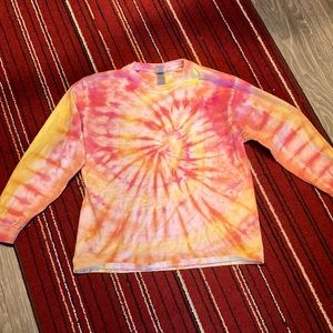 Tie dyed Gildan long sleeved shirt